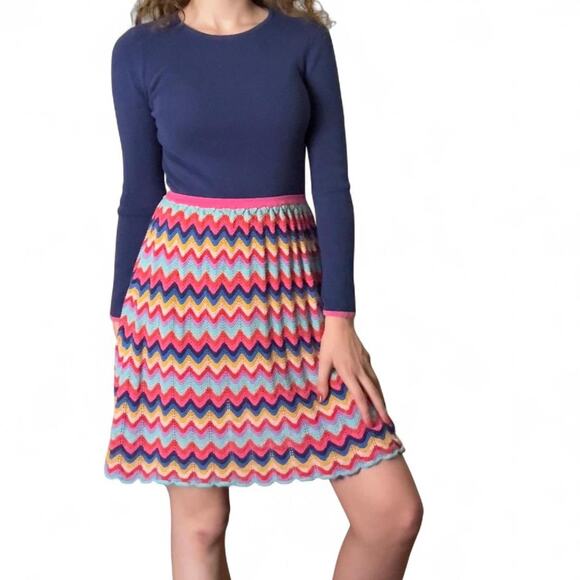 Multicolored Mini Boden Dress - Picture 1 of 8